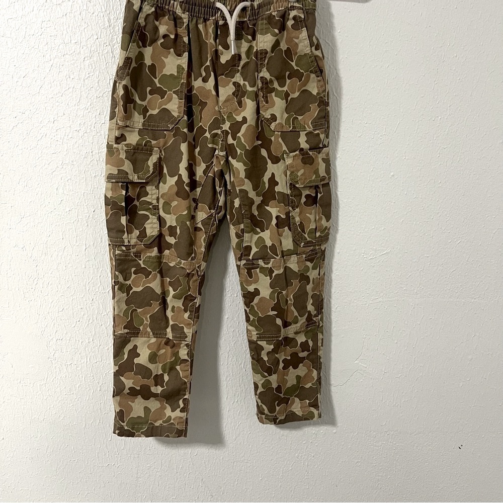 GAP Kids Boys Size Small (6-7) Cargo Pants Camo Brown and Beige Outdoor EUC